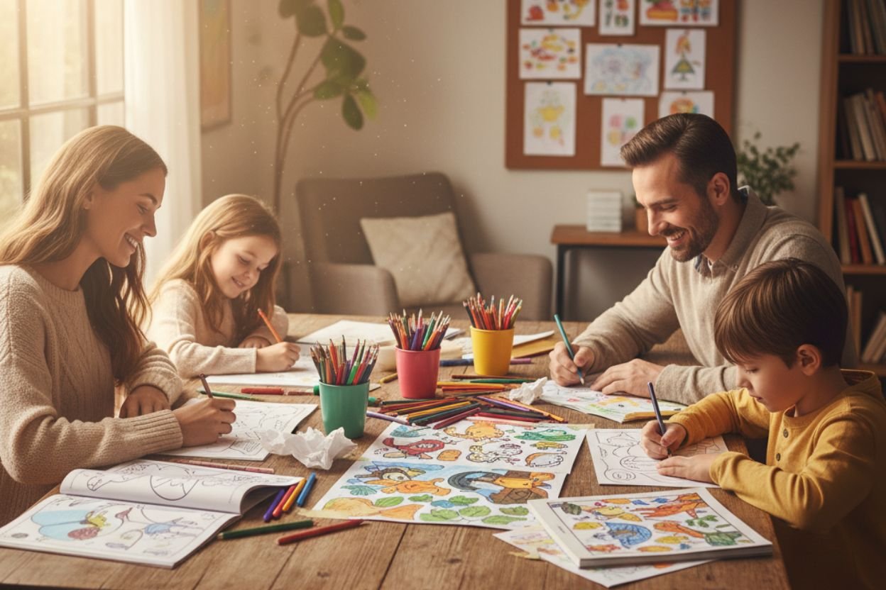 Coloring for family bonding Coloring for family bonding