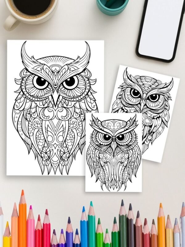 101-3-1 Owel coloring pages