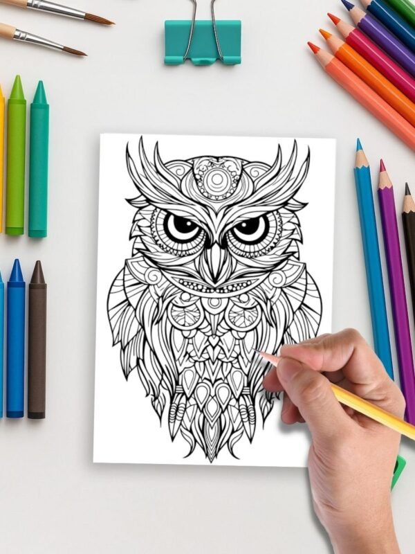 101-4-1 Owel coloring pages