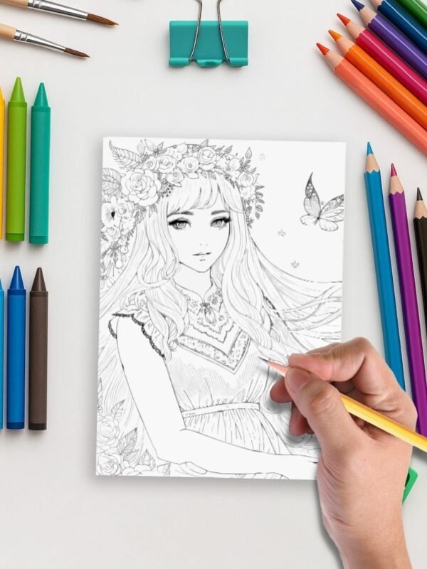 104-4-1 Flowers coloring pages