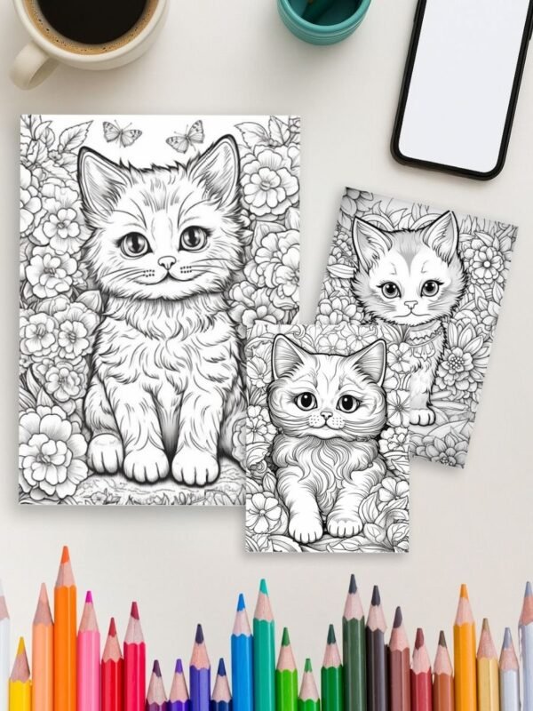 105-3-1 Mini Meows Coloring Pages