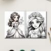 106-2-1 Princess Moments Coloring Pages