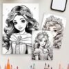106-3-1 Princess Moments Coloring Pages