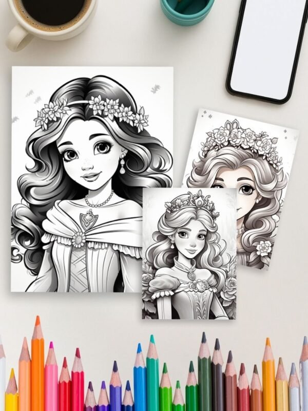 106-3-1 Princess Moments Coloring Pages