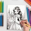 106-4-1 Princess Moments Coloring Pages