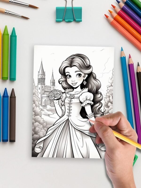 106-4-1 Princess Moments Coloring Pages