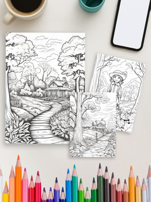 109-3-1 Autumn Dreams coloring pages