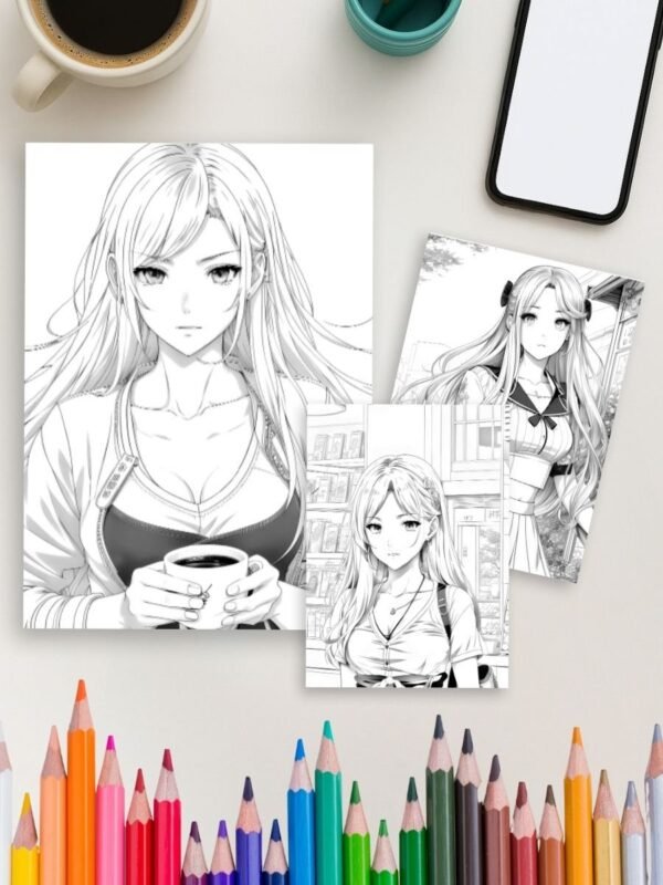 110-3-1 Anime Dream World Coloring Pages