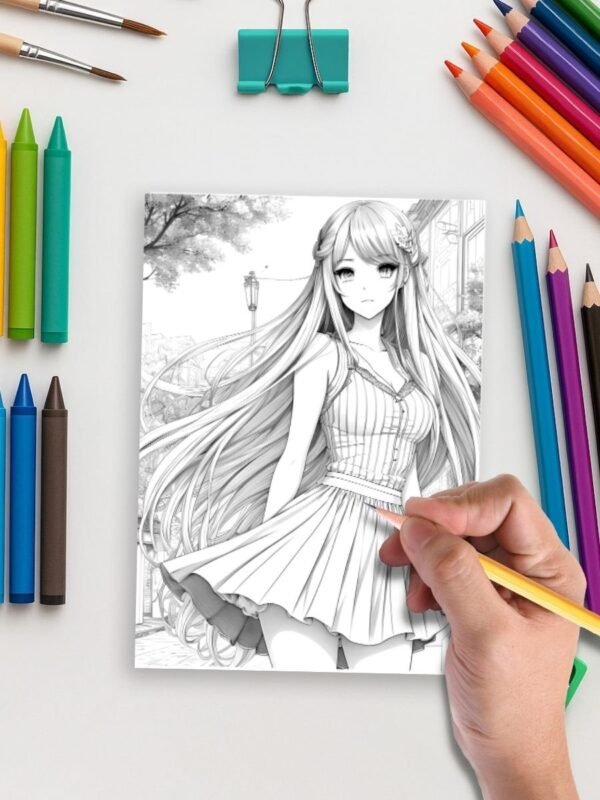 110-4-1 Anime Dream World Coloring Pages