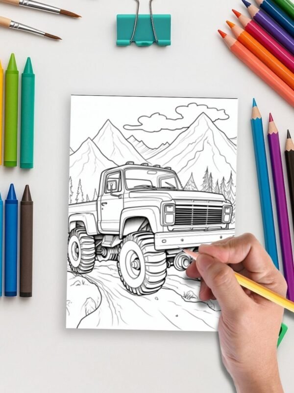 113-4-1 Truck Power Coloring Pages