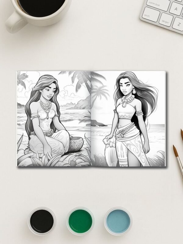 Island Royalty Princess coloring pages