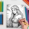 Island Royalty Princess coloring pages