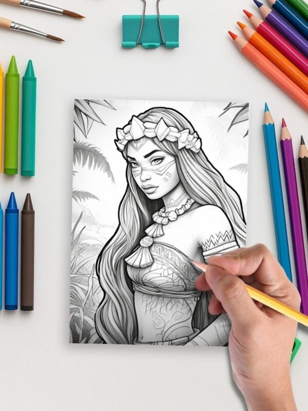 Island Royalty Princess coloring pages