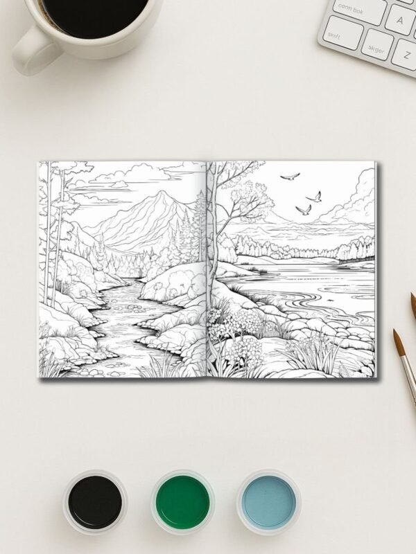 Nature Escapes Landscape coloring pages