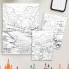 Nature Escapes Landscape coloring pages