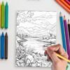 Nature Escapes Landscape coloring pages