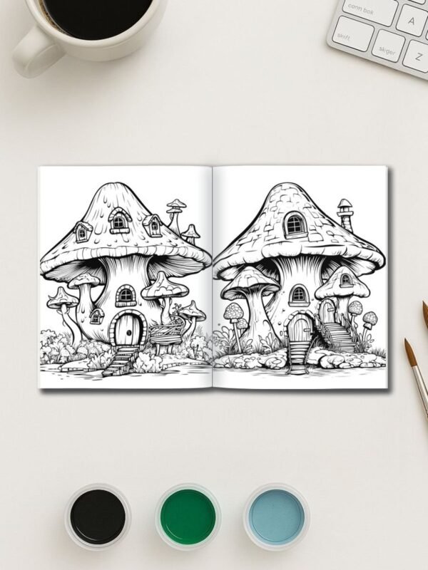 122-2-1 Forest Fungi coloring pages