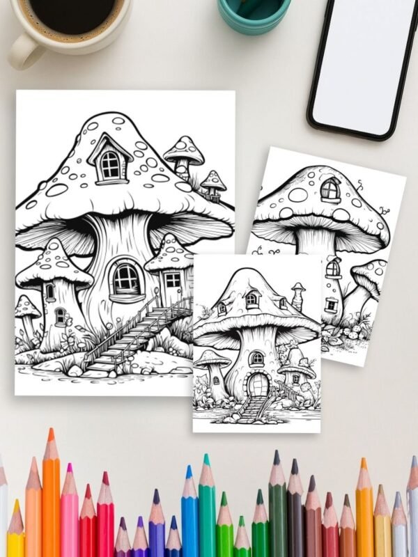 122-3-1 Forest Fungi coloring pages