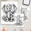 130-3-1 Dragon coloring book