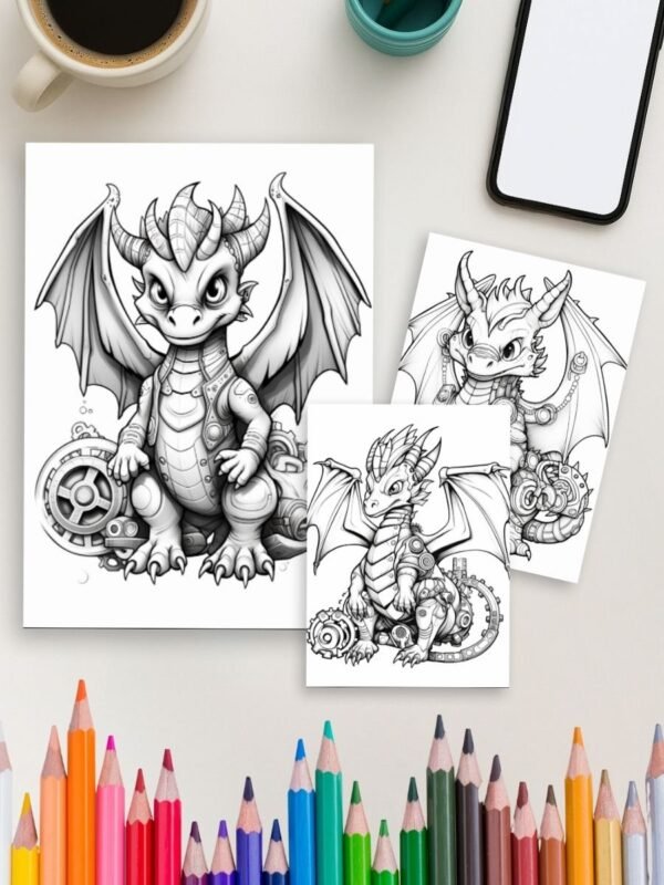 130-3-1 Dragon coloring book
