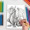 130-4-1 Dragon coloring book