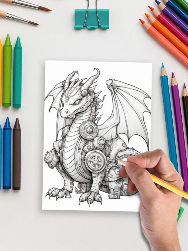 130-4-1 Dragon coloring book