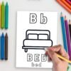 4 Preschool Alphabet Coloring Pages