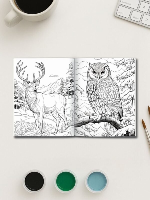 Winter whiskers coloring pages