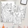 Winter whiskers coloring pages