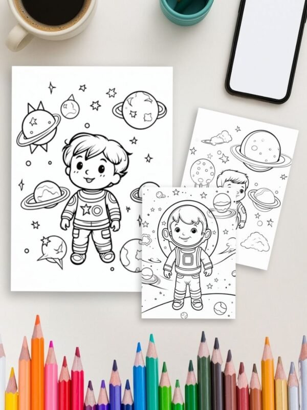 99-3-1 Cosmic adventures coloring pages