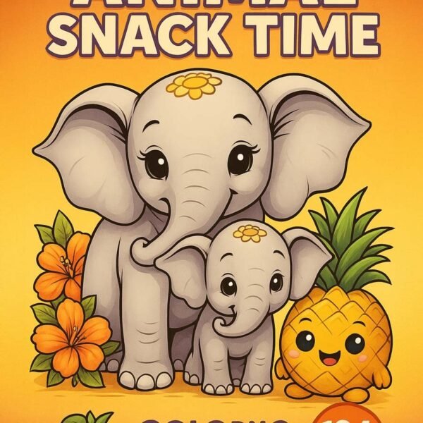 Animals and Fruits coloring pages