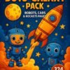 Boys-Galaxy-Pack-–-Robots-Cars-Rockets-Pages-324-Pages-1 Galaxy pack coloring pages