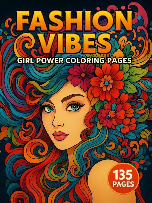 Fashion-Vibes-–-Girl-Power-Coloring-Pages-1 Fashion Vibes Coloring pages