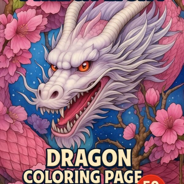 Fire-Flight-–-Dragon-Coloring-Pages-50-Pages Fire & Flight – 50 Dragon Coloring Pages