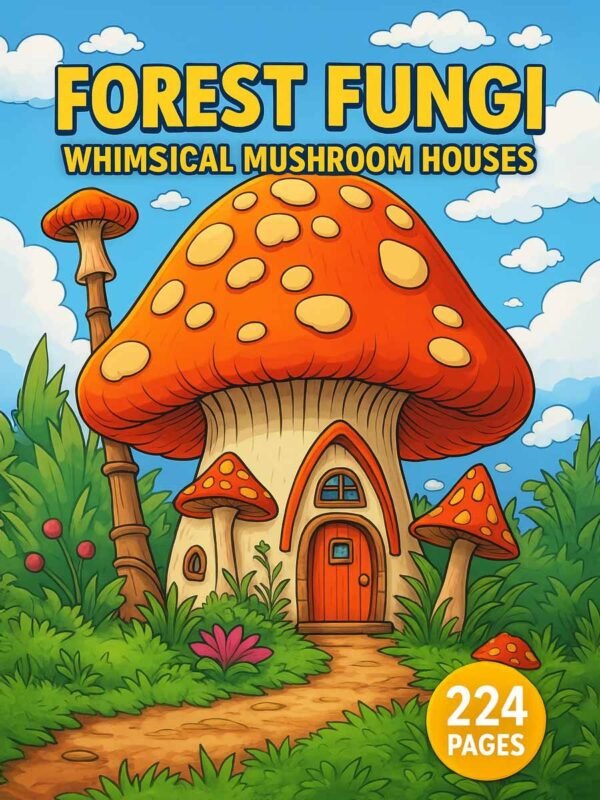 Forest-Fungi-–-224-Whimsical-Mushroom-Houses-1 Forest Fungi coloring pages