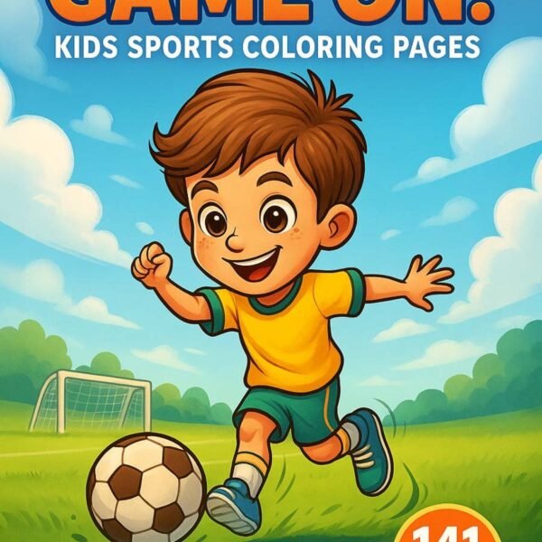 Game-On-–-Kids-Sports-Coloring-Pages-141-Pages Sports & Activities Coloring Pages for Kids