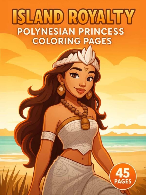 Island Royalty Princess coloring pages