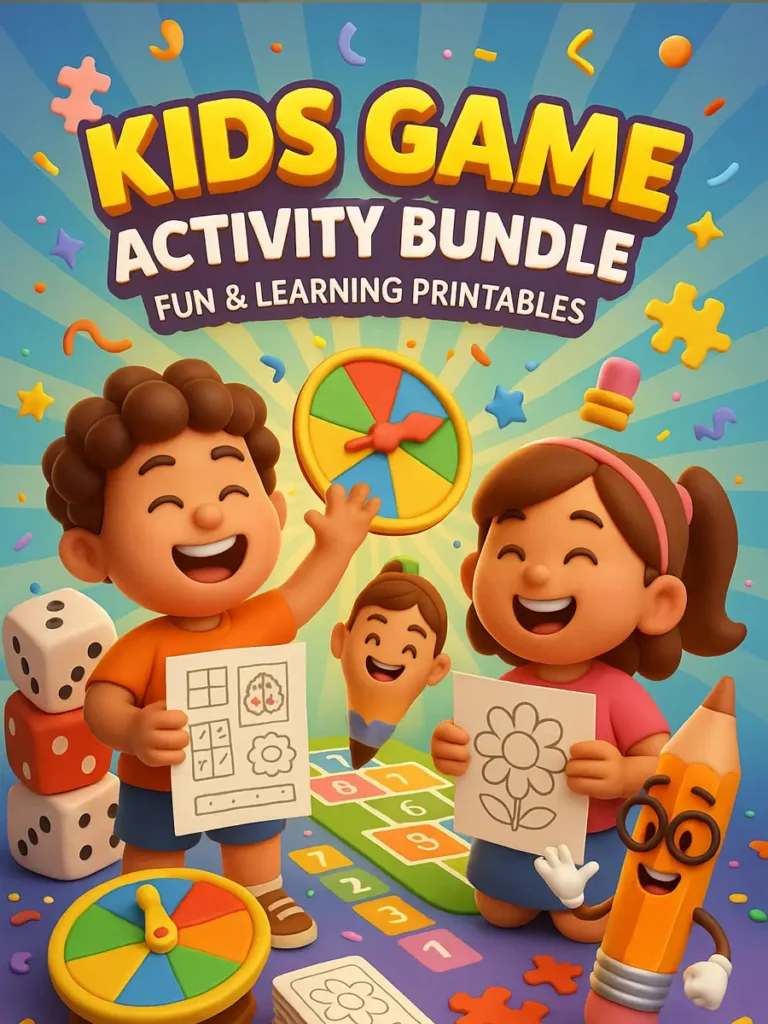 Printable Kids Activities Bundle – 238 Fun Learning Games & Worksheets