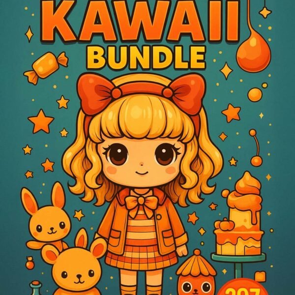 Mega-Kawaii-Bundle-–-Super-Cute-Coloring-Pages-297-Pages-1 kawaii coloring pages