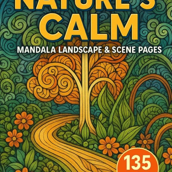 Mandala landscape coloring pages