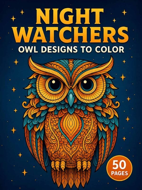 Night-Watchers-–-50-Owl-Designs-to-Color-1 Owel coloring pages