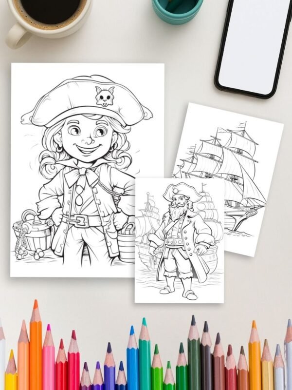 Pirates Ahoy! – 50 Swashbuckling Coloring Pages