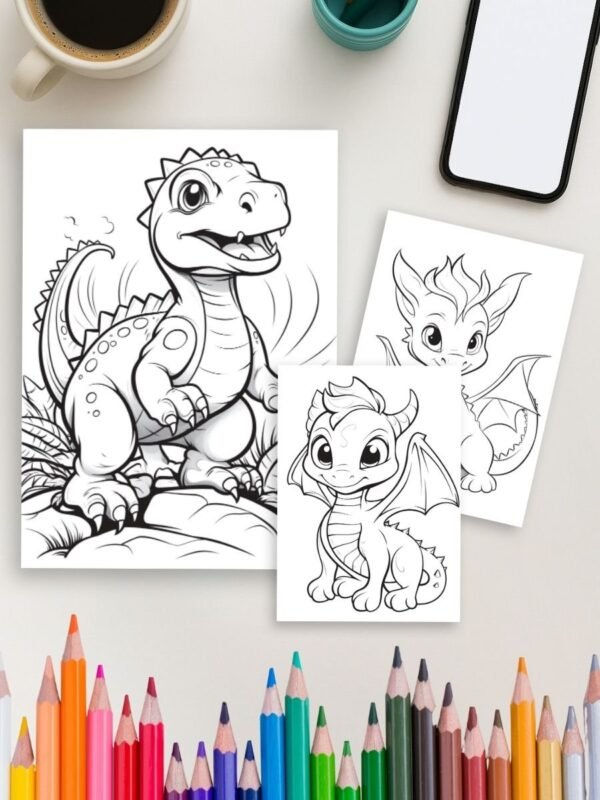 Dino & Dragon Quest – 100 Adventure Pages for Kids