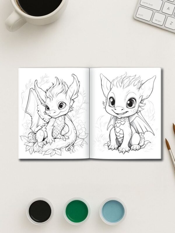 Fire & Flight – 50 Dragon Coloring Pages