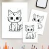 Kitten's Adventures - 21 Cat Coloring Pages