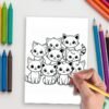 Kitten's Adventures - 21 Cat Coloring Pages