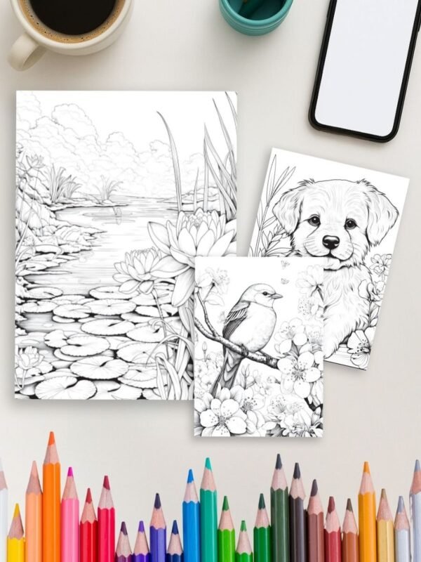 Springtime Wonders – 50 Joyful Coloring Pages