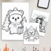 Holiday Fun Pack – 60 Kids Holiday-Themed Coloring Pages