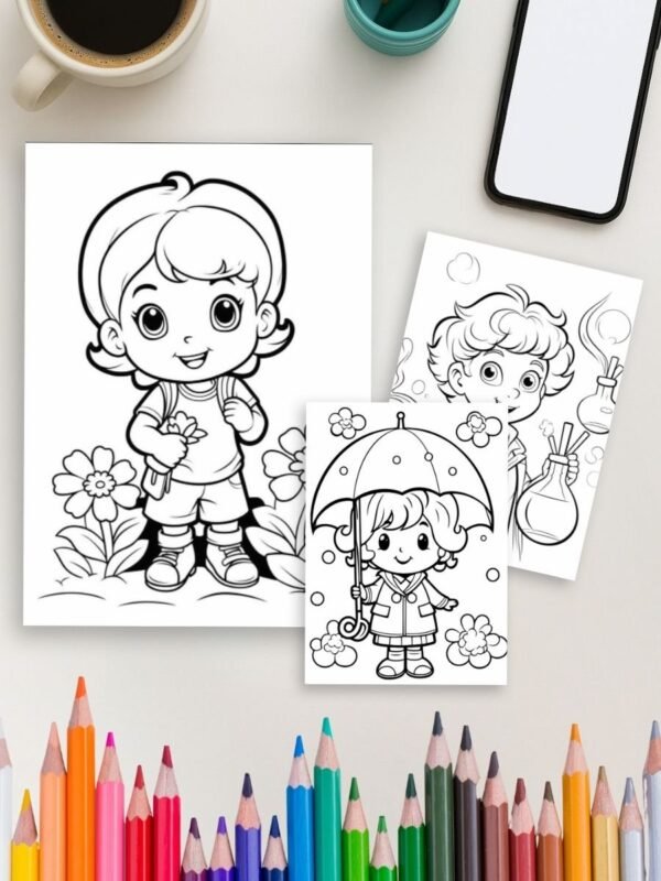 Color & Giggle Adventures - 100 Kids Coloring Pages
