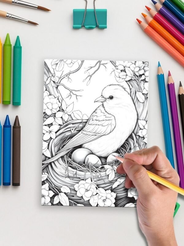 Springtime Wonders – 50 Joyful Coloring Pages